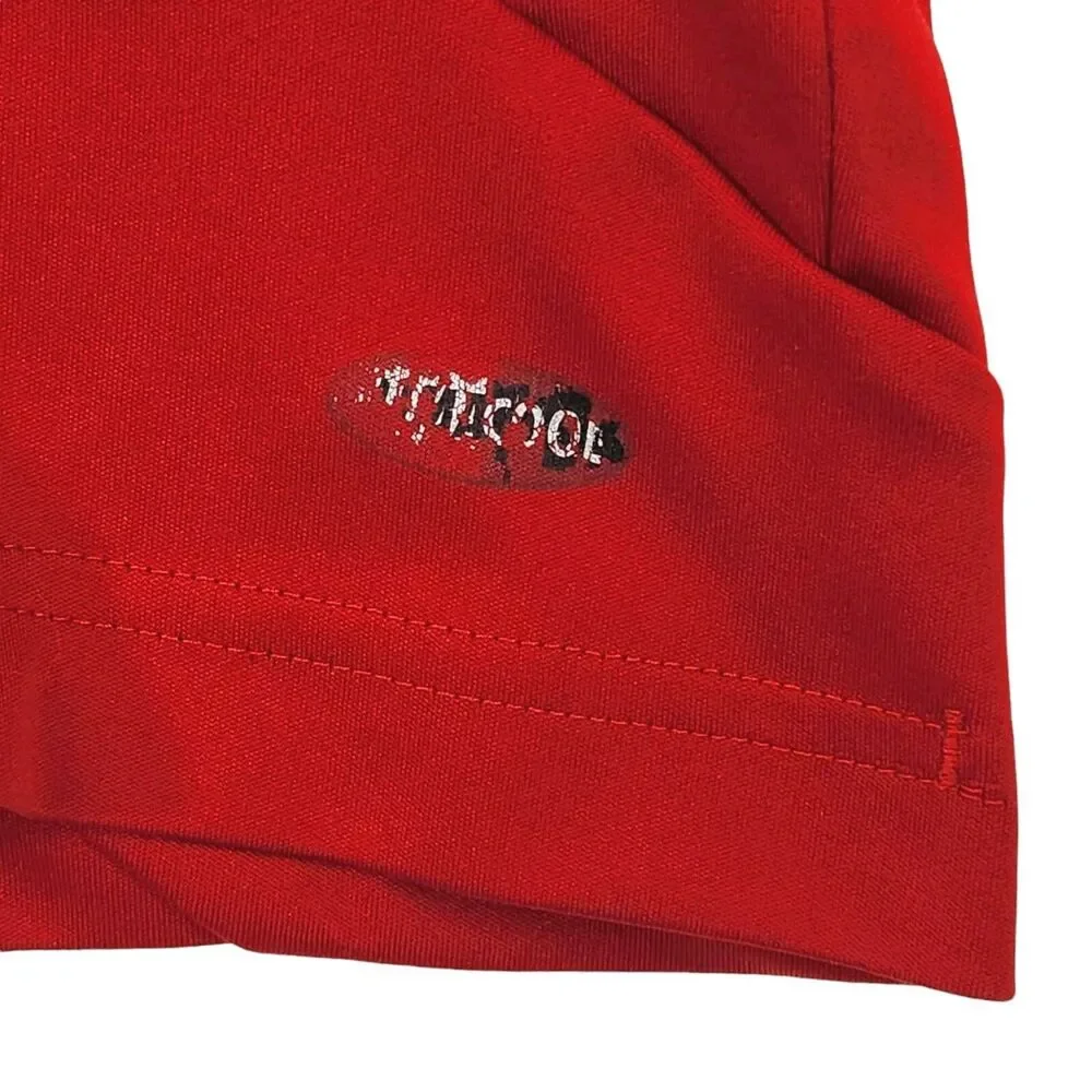 Adidas Youth Climacool Soccer Jersey Shirt Small (?) Red V-Neck Active 3 Stripes
